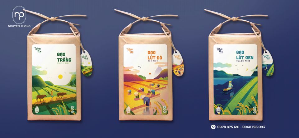 Mẫu tem gạo decal giấy